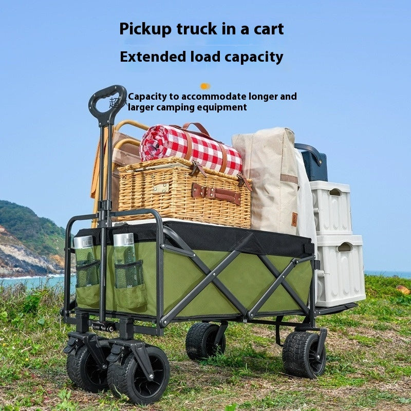 Rear Camp Trailer Outdoor Folding Oversized Camping Hand Buggy