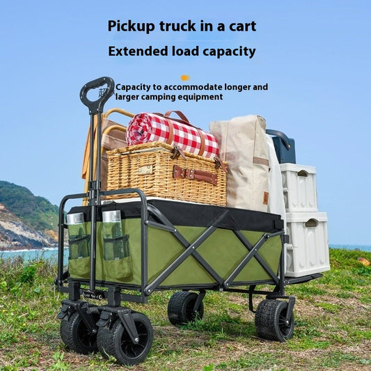 Rear Camp Trailer Outdoor Folding Oversized Camping Hand Buggy