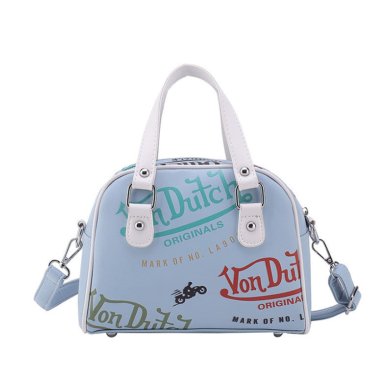 Fashion Letter Leather Messenger Bag Girl