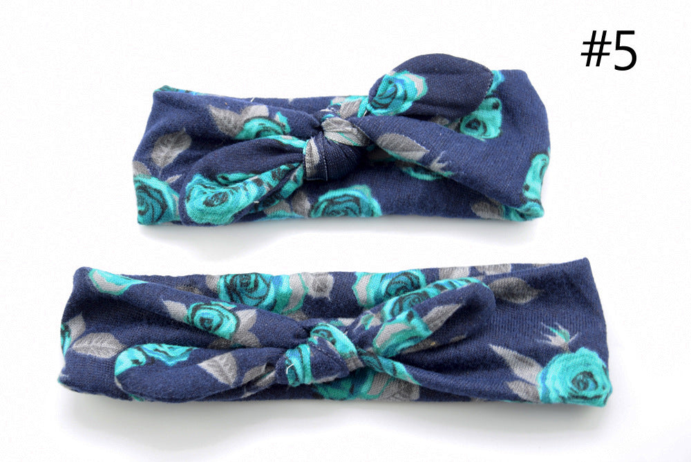 Children's Printed Leopard Print Knotted Headband Elastic