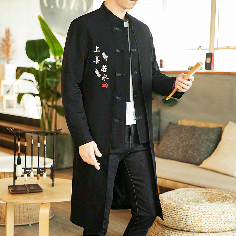 Linen Embroidery Autumn Fake Two Sets Of Long Sleeves