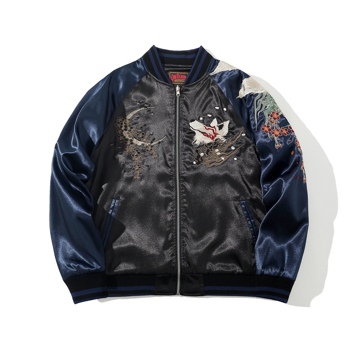 Mens Loose Fit Polyester Embroidered Chinese Style Jacket