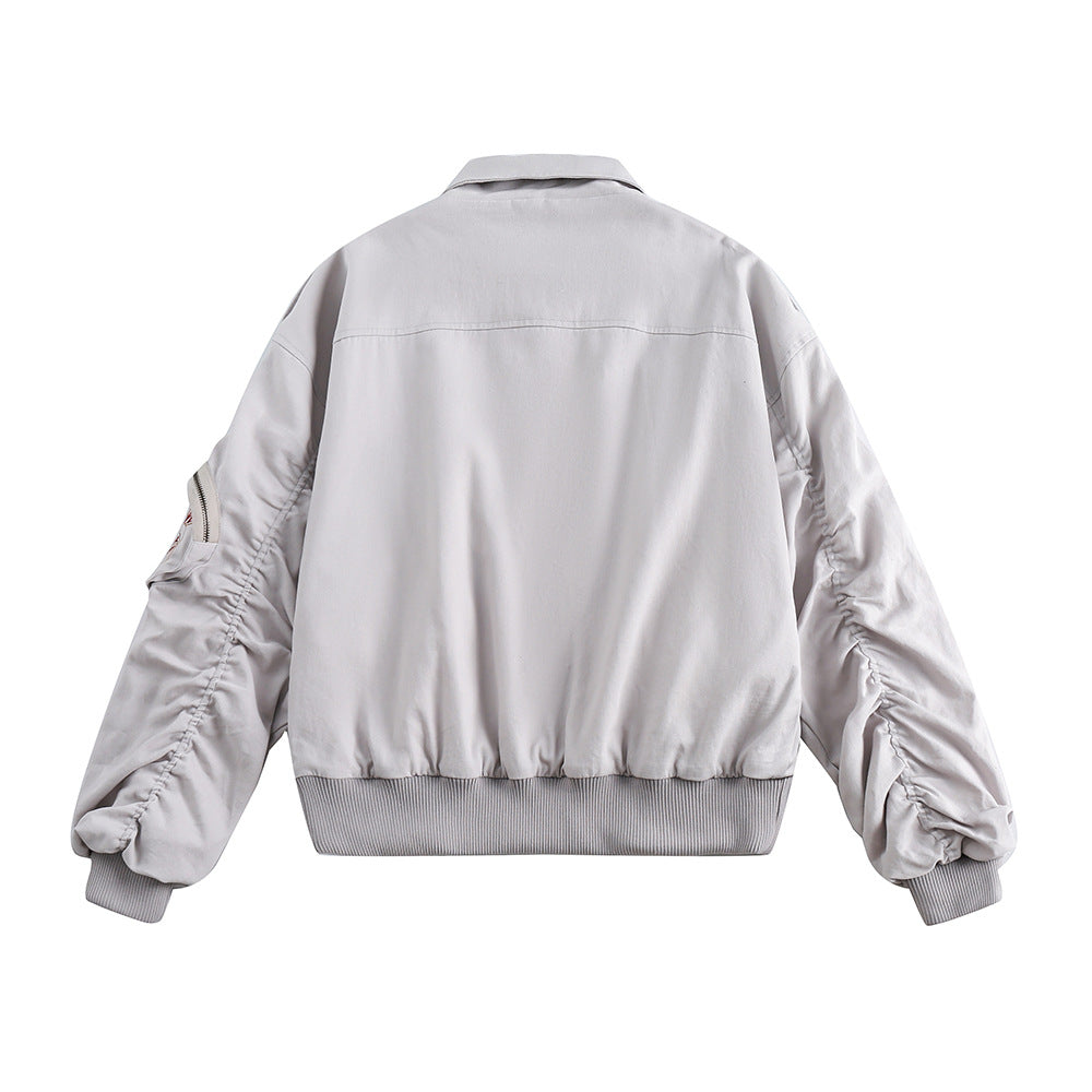 Lapel Baseball Uniform Jacket Men