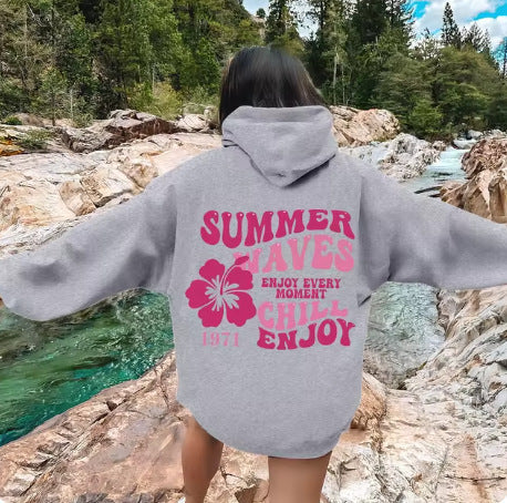 European Code Fashion Letter Hip Hop Hooded Sweater Printing Women