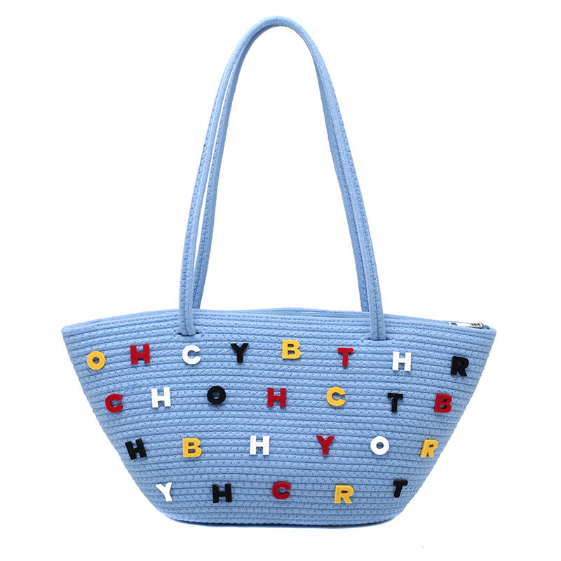 New Tide Woven Messenger Bag