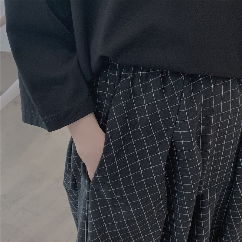 Design Plaid Women Summer Mid-length A- Line Skirt