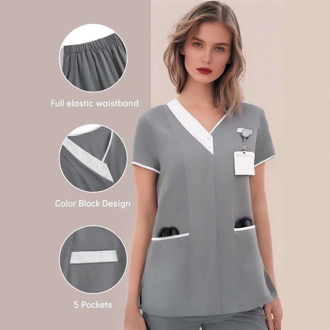 New Womens Clothing Short Sleeve Sets Medical Scrubs And Workwear