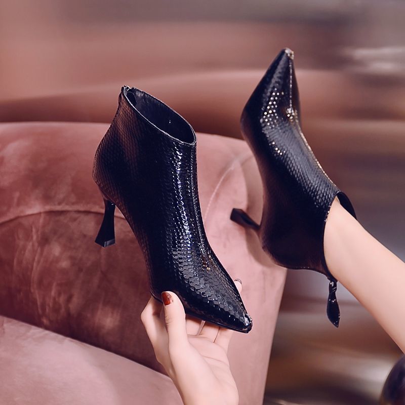 Snake Print Sexy Women's Stiletto Pointed Toe High Heels