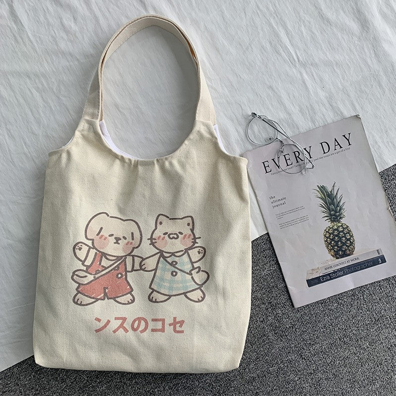 Insimple Handheld Printed Canvas Bag