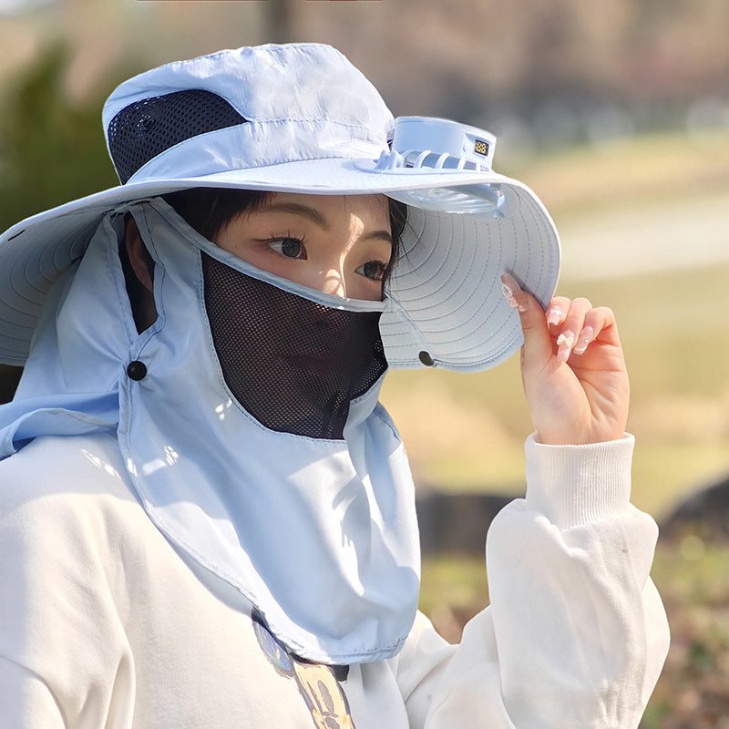 Hat With Fan Men's Fishing Outdoor Sunshade