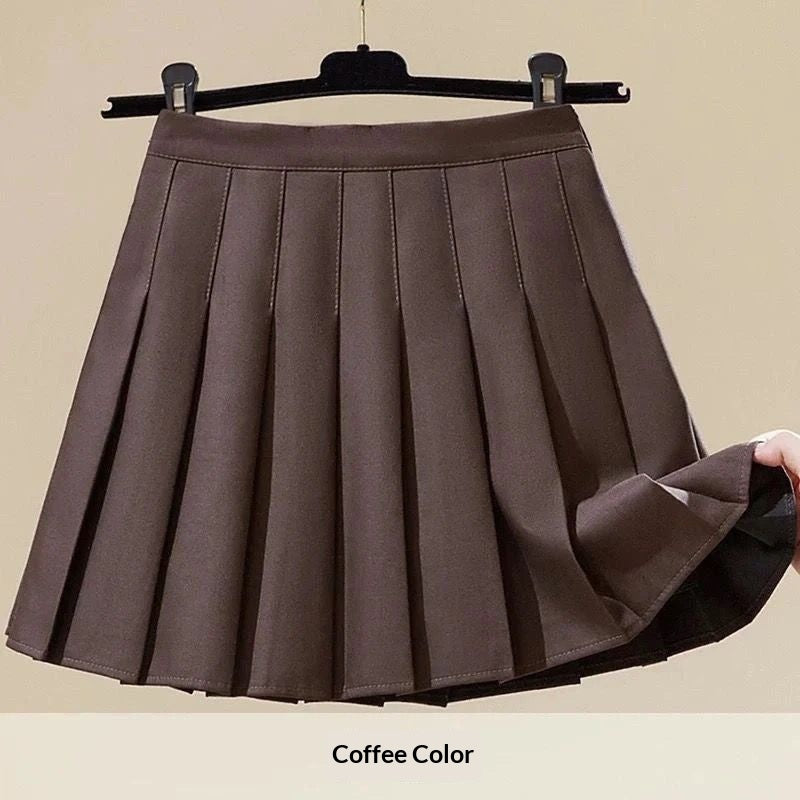 New Korean-style Versatile Strap Loose Cardigan Figure-flattering Pleated Skirt Three-piece Set