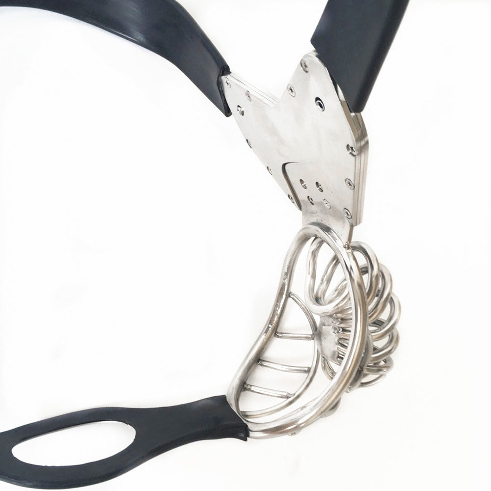 Hollow Cage Men's Stainless Steel Underwear Lock