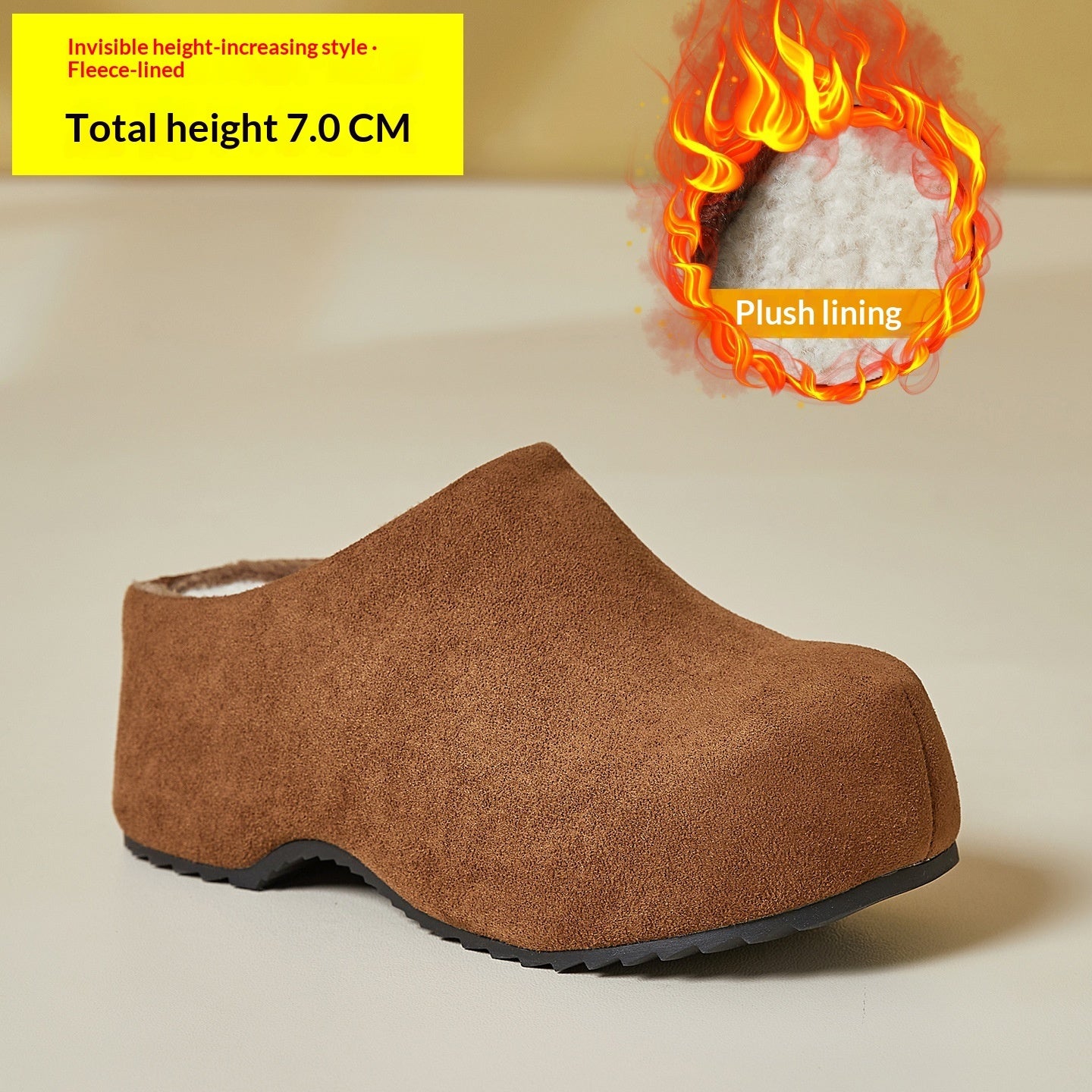 Retro chunky-sål lukkede mules til kvinder, perfekte til udendørs brug