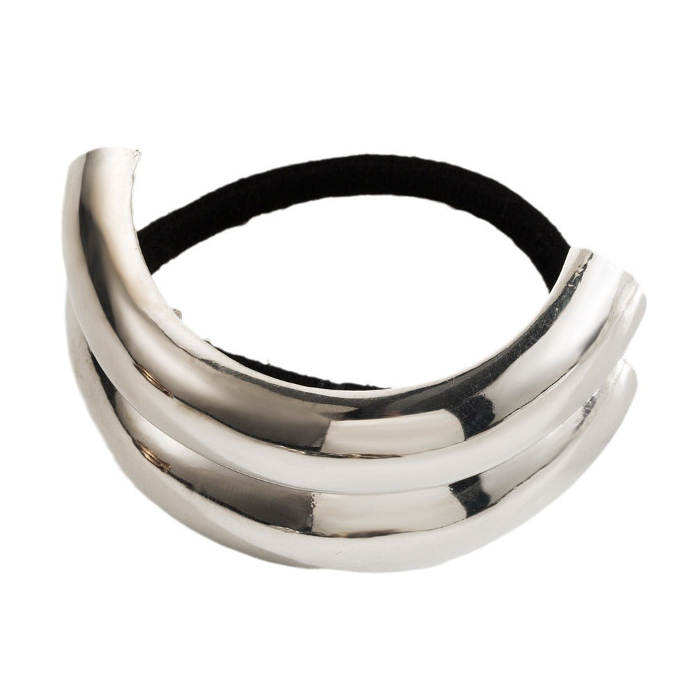 Temperamental Cold Style Geometric Metal High Elastic Twist Semicircle Shape All-match Hair Accessories