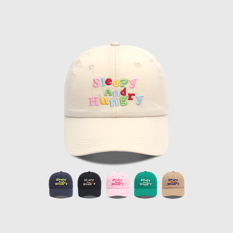 Color Special Letter Embroidered Minimalist All-match Baseball Hat