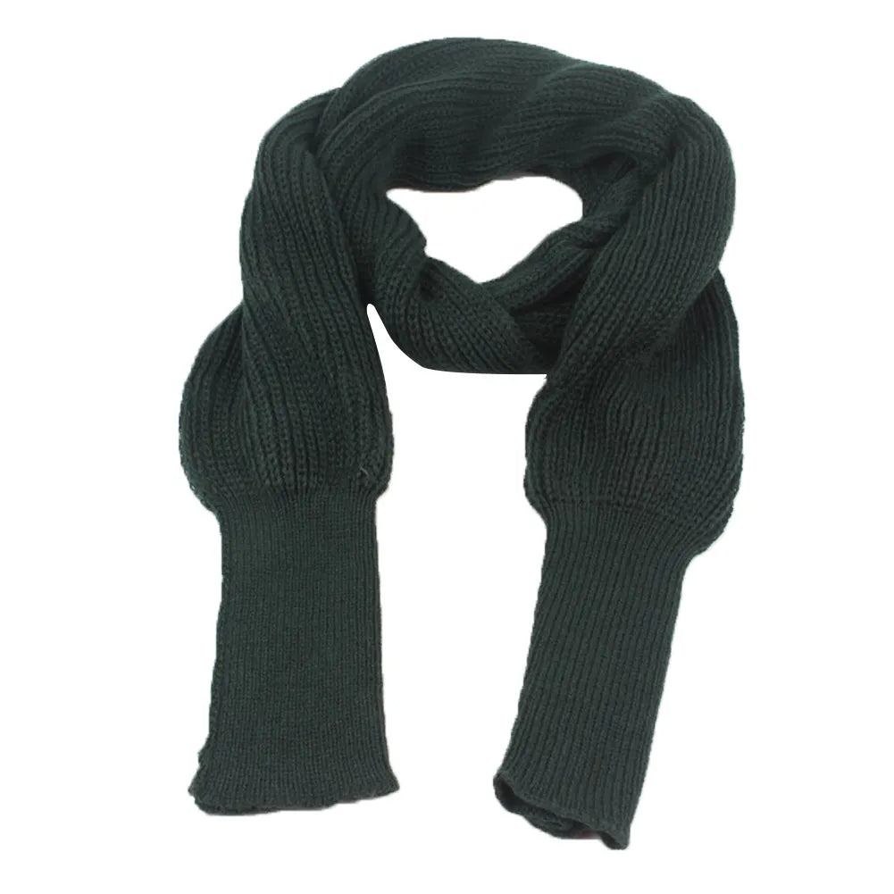 Women's knitted scarf with extended sleeves