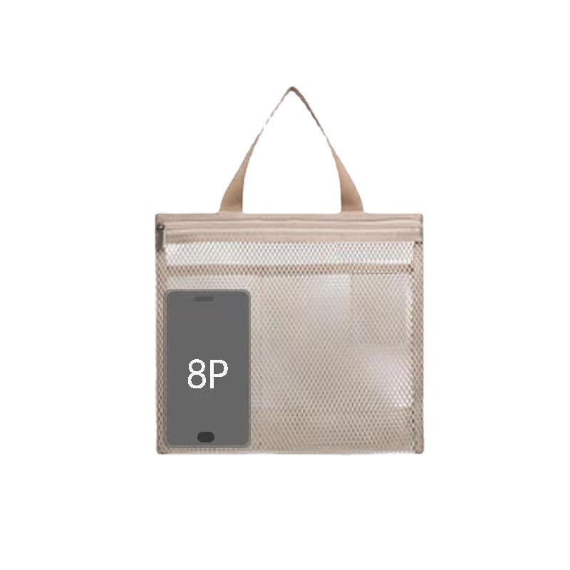Hollow Portable Zippered Storage Bag Drain