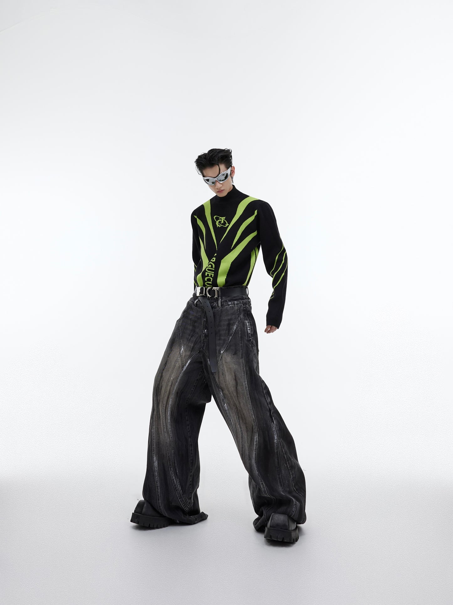 Men's Niche High Neckline Slim Knit Sweater
