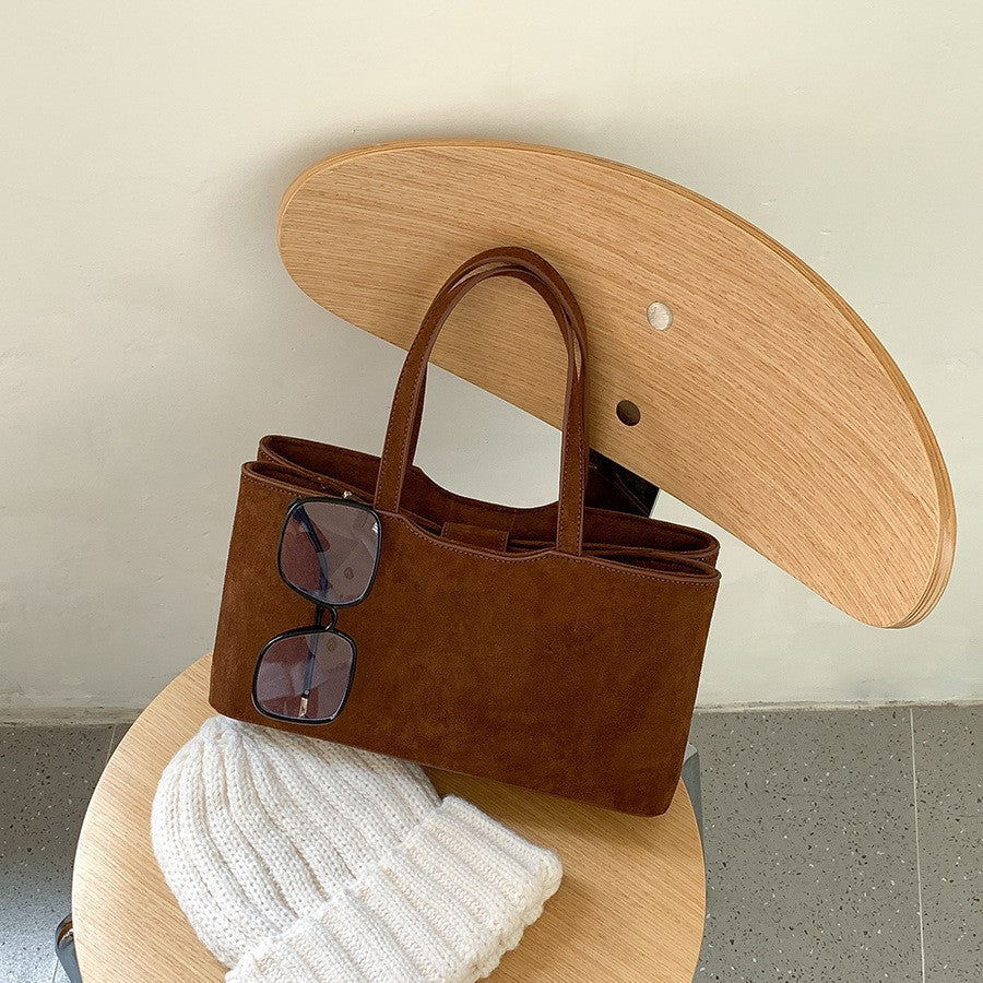 Elegant High-end Large-capacity Suede Bag For Womens Everyday Commutes