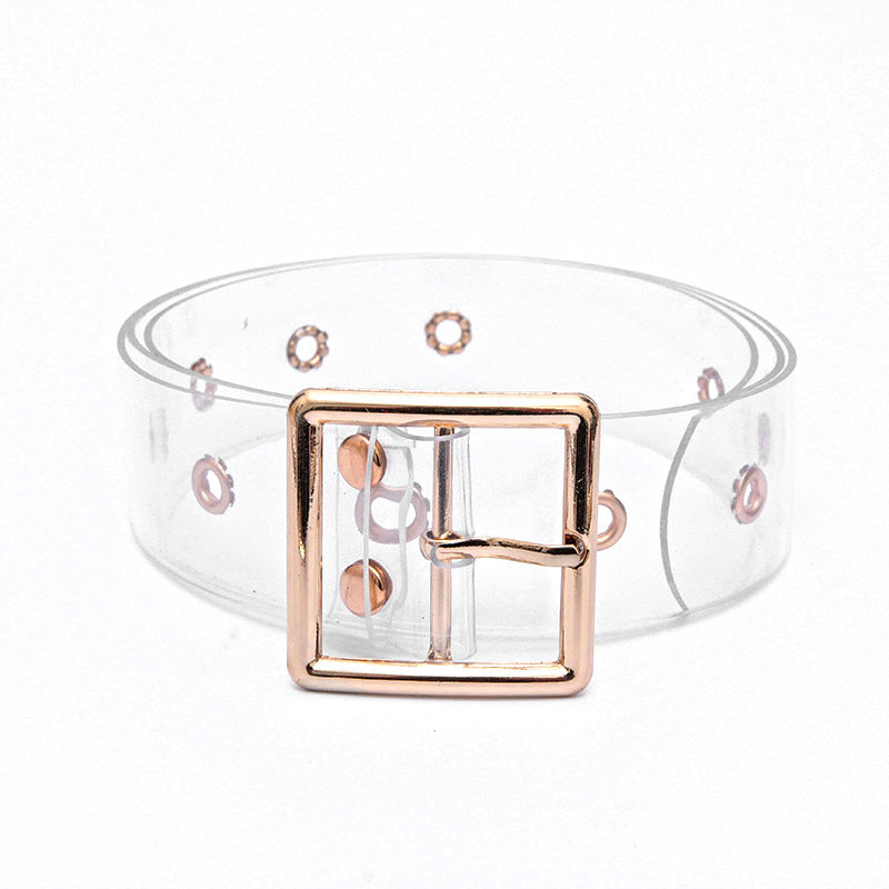 Transparent Pin Buckle Belt