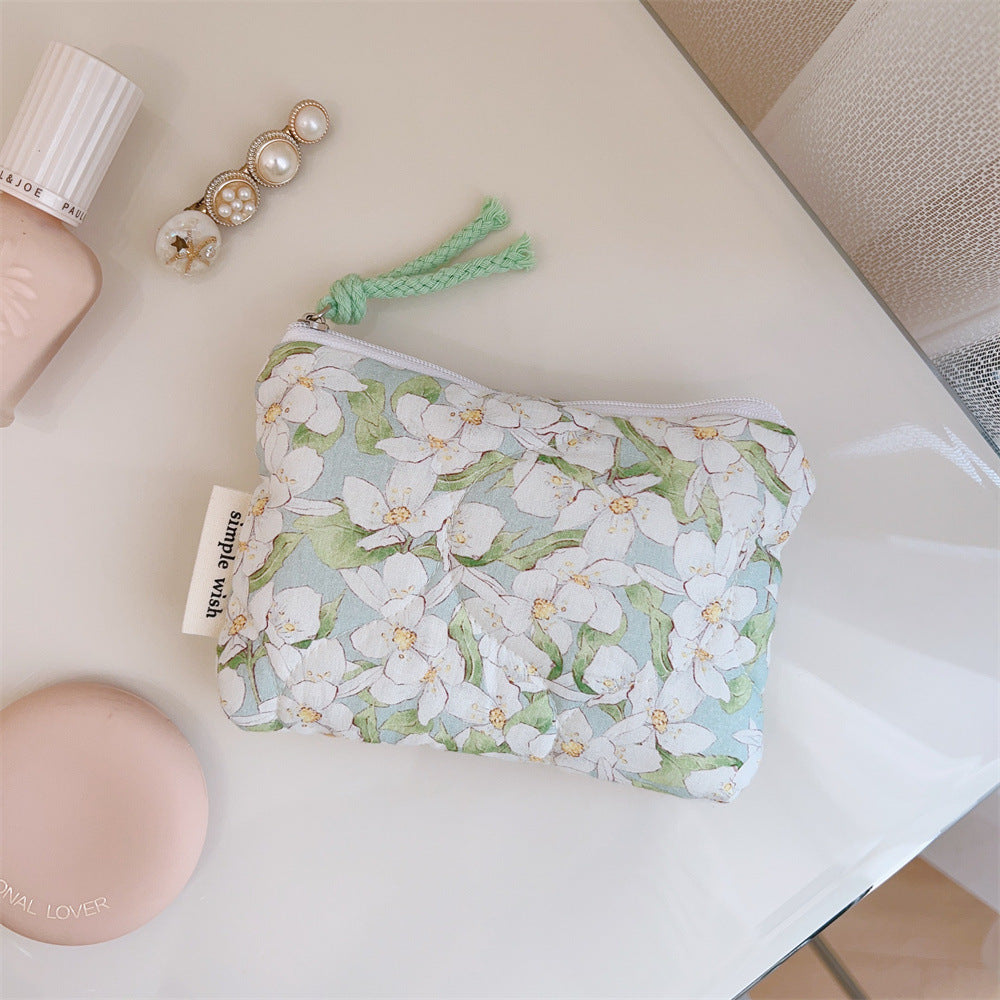 Cloth Bag Earphone Lipstick Tampon Storage Bag Card Bag Quilted Thick