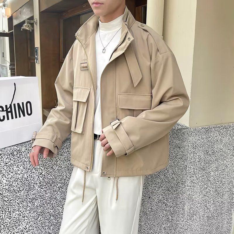 Handsome Fake Two-piece Japanese-style Retro Jacket Coat