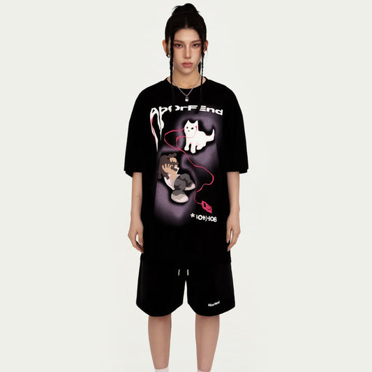 Round Neck Short Sleeve T-shirt Men And Women Loose