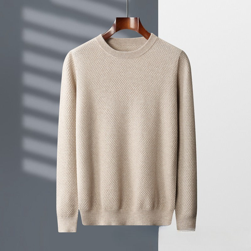 Herre EfterårVinter Business Casual Rundhalset Kashmir Sweater