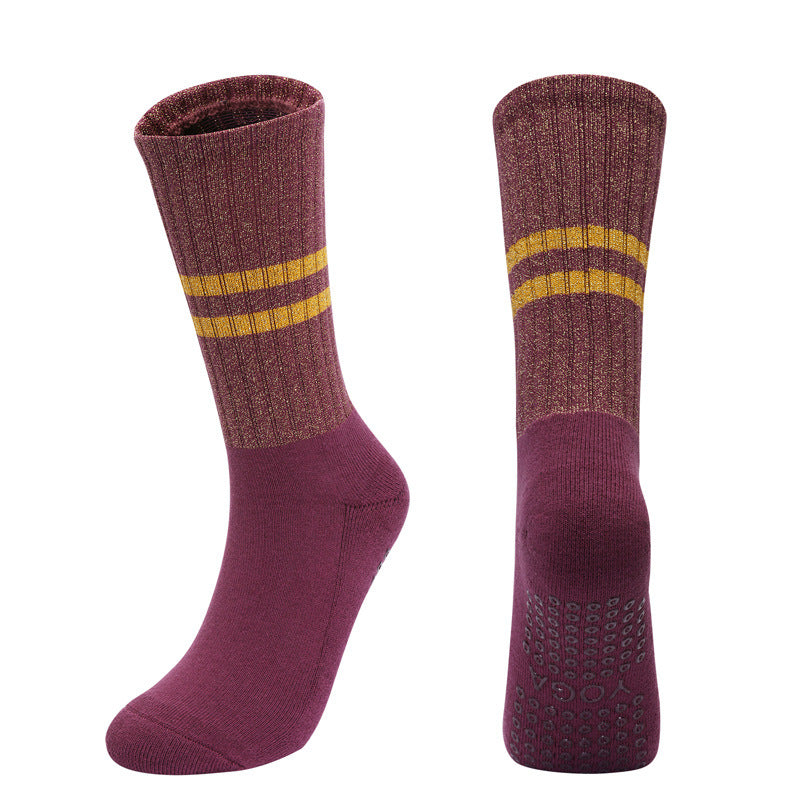 Women's Autumn And Winter Long Tube Terry Non-slip Aerobics Socks