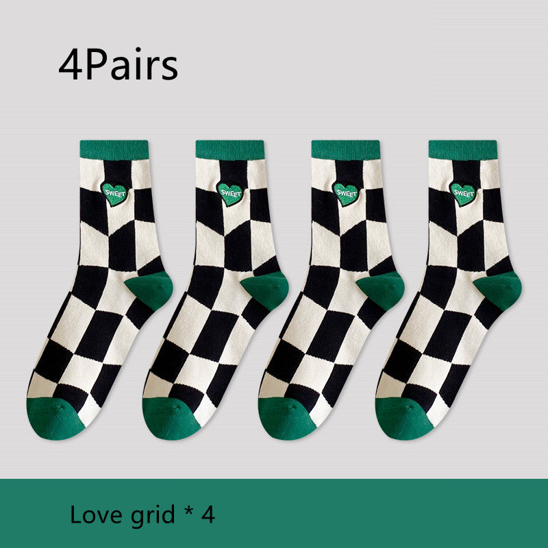 Green Women's Spring And Autumn Stockings