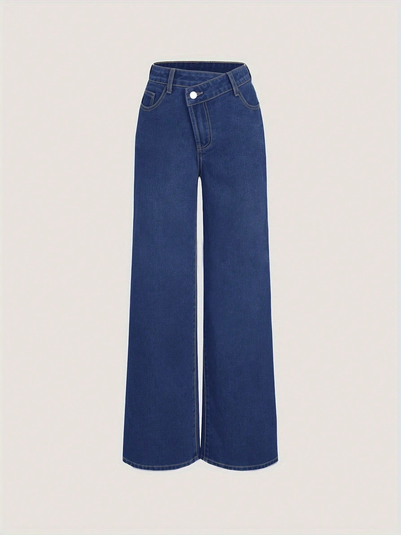 Autumn Leisure Straight Loose Diagonal Jeans