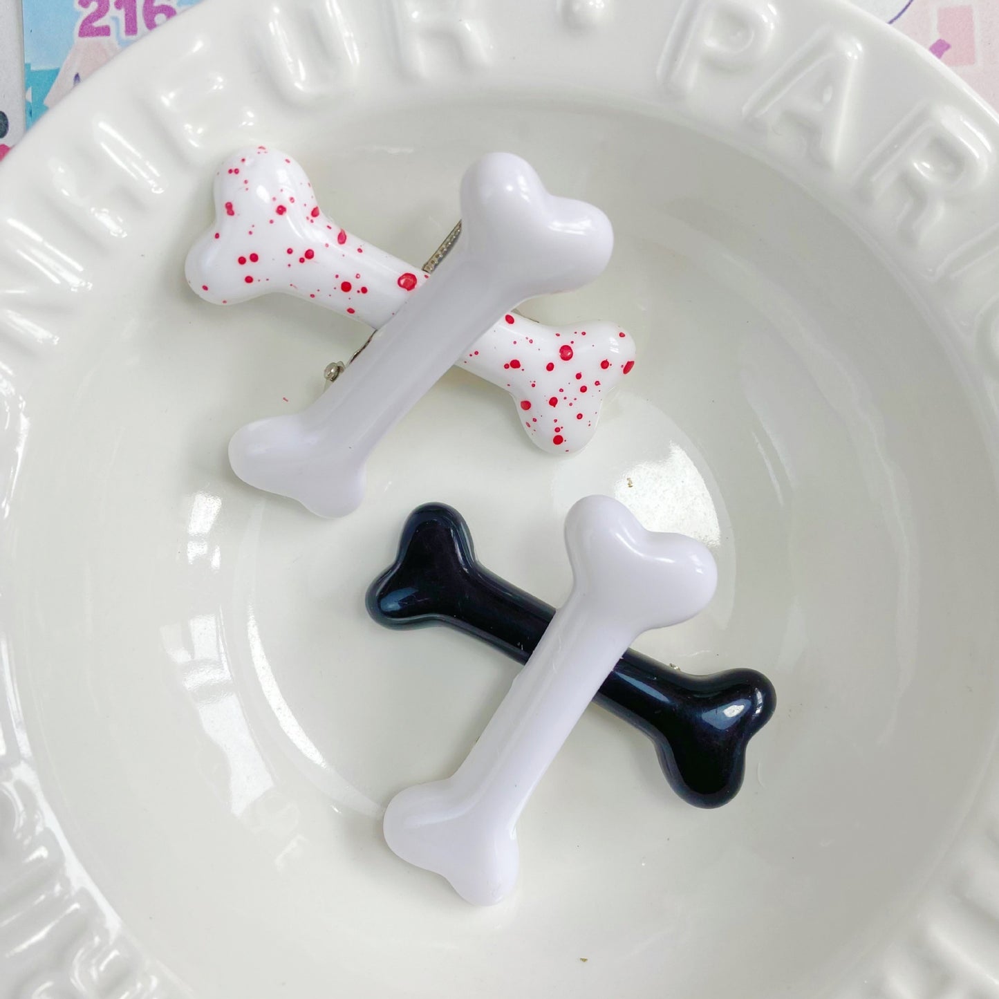 Womens Cute Artificial Bone Hair Clip