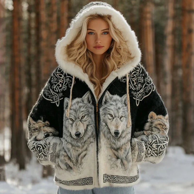 3D Digital Print Fashionable Retro New Zip-Up Hoodie For FallWinter