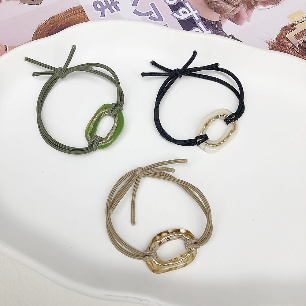 Japanese Style Simple Rubber Headband Head Rope Acetic Acid Ornament
