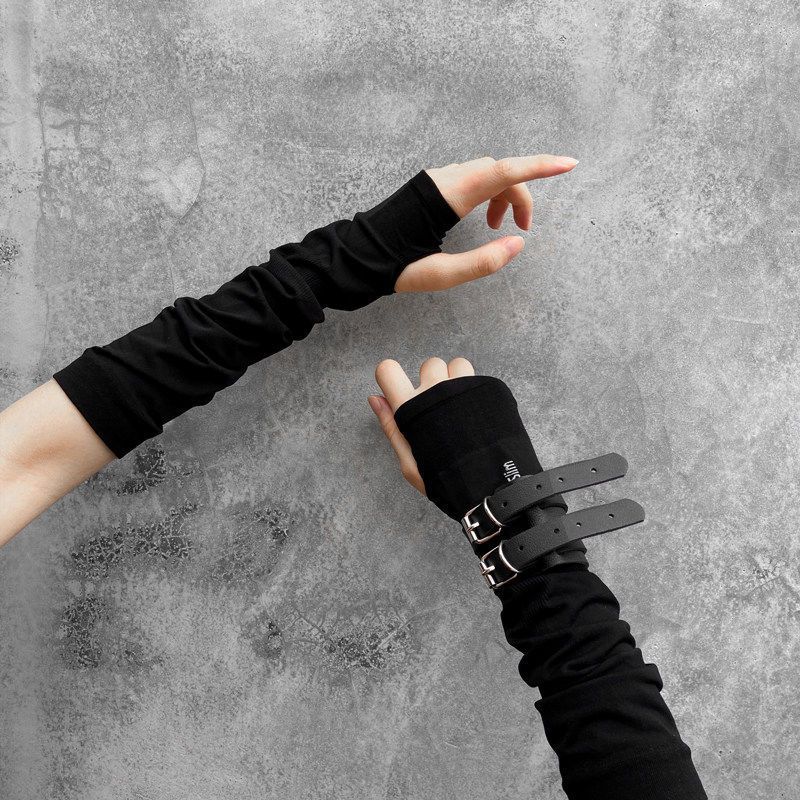 Women's Half Finger Punk Ice Sleeve Sun Protection Oversleeve