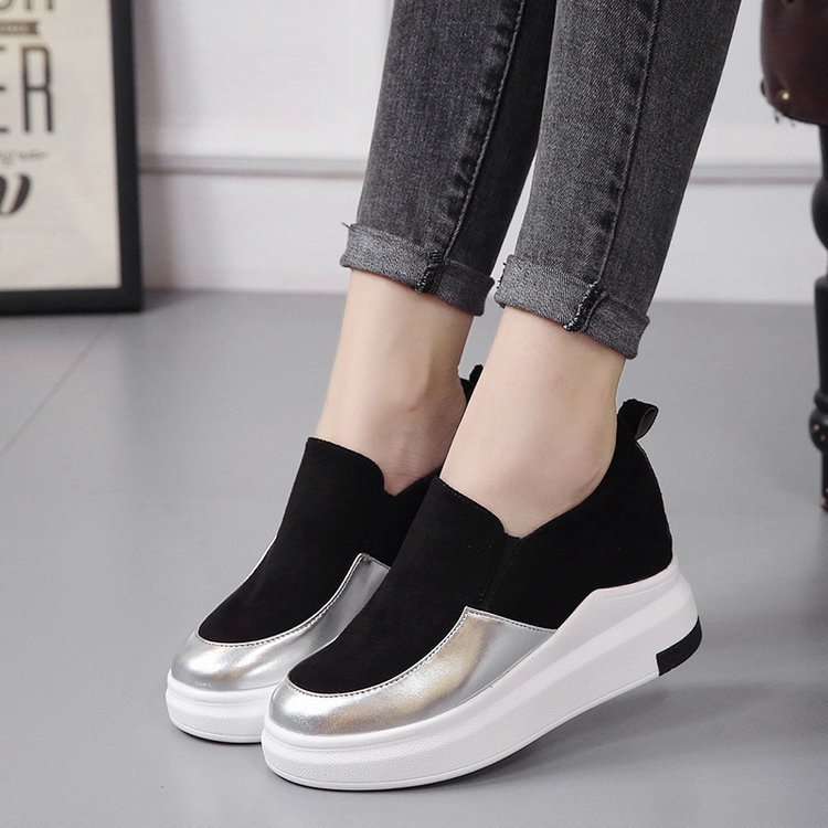 Inner increase women's shoes color matching new lazy pedal