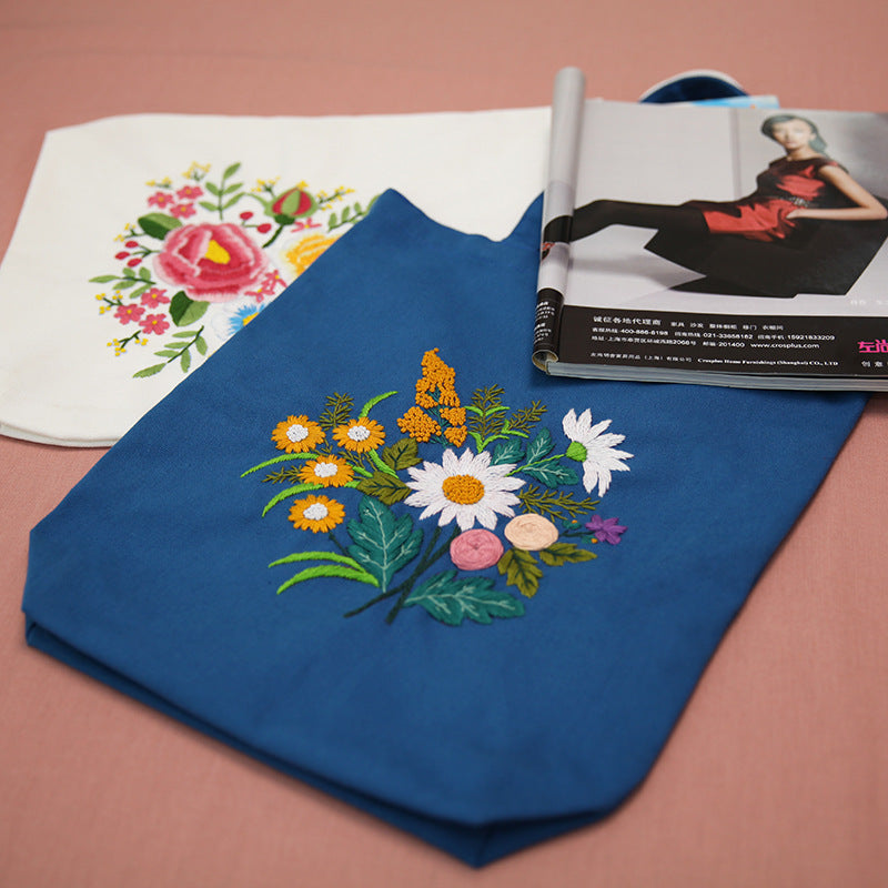 Embroidery Handmade Diy Material Canvas Shoulder Bag