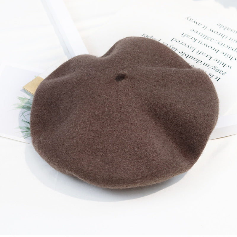 Children's Fashion Retro Warm Painter Woolen Knitted Hat