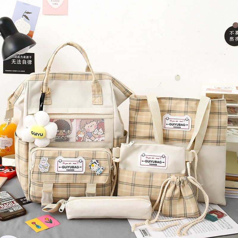 Women's New Style Portable Backpack Large Capacity Canvas