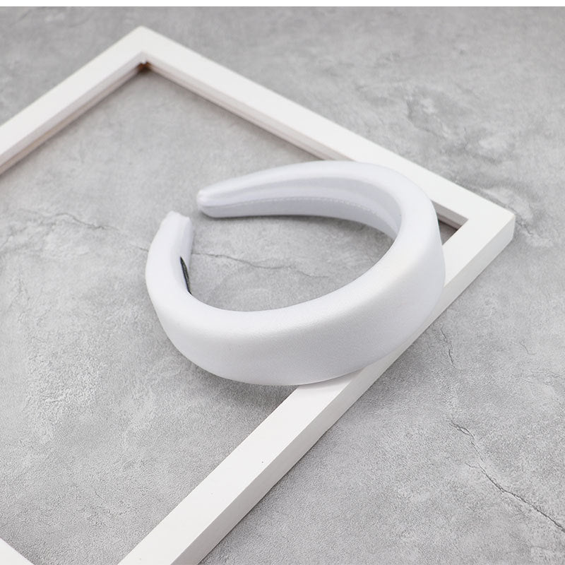 Creative Korean Version Candy-colored Milk Silk Sponge Thickening Wide Brim Hair Band