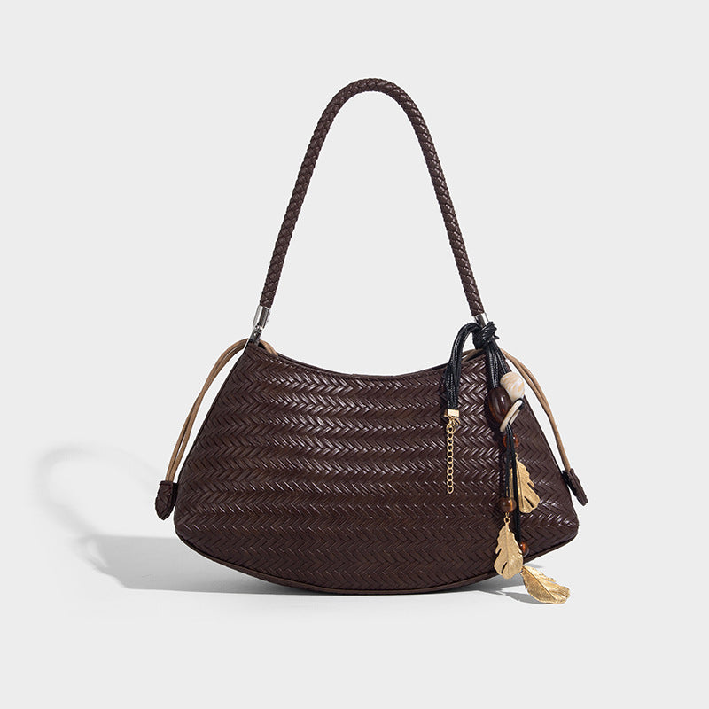 Knitted Underarm Bag Commuter Versatile Shoulder Handbag