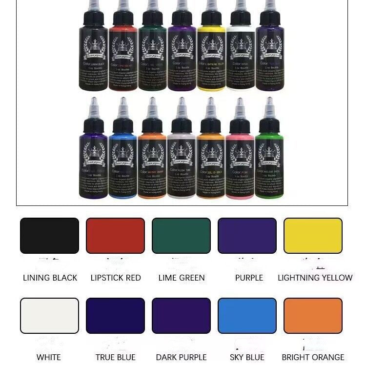 Practice Pigment Tattoo Paint Set