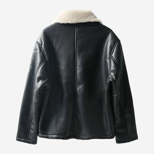 Lamb Cashmere Thickened Faux Fur One Piece Jacket