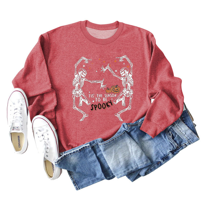 European And American Letter Print Loose Long Sleeve Sweatshirt