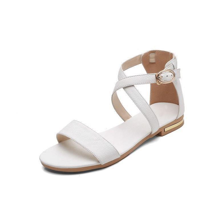 Fashion Personality Leather Lady Sandals Large Size