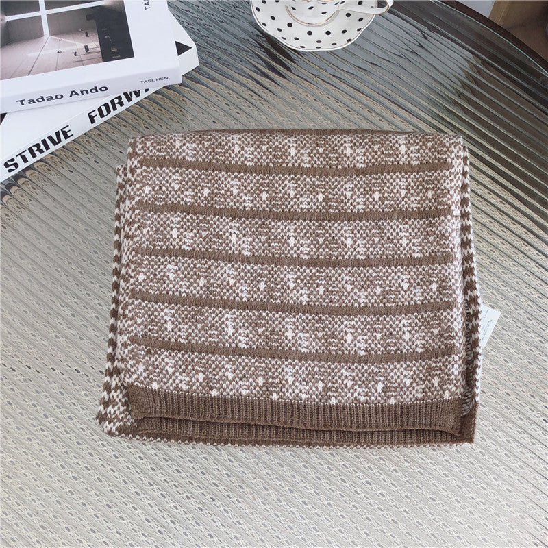 Thick And Warm Couple Woolen Knitted Scarf
