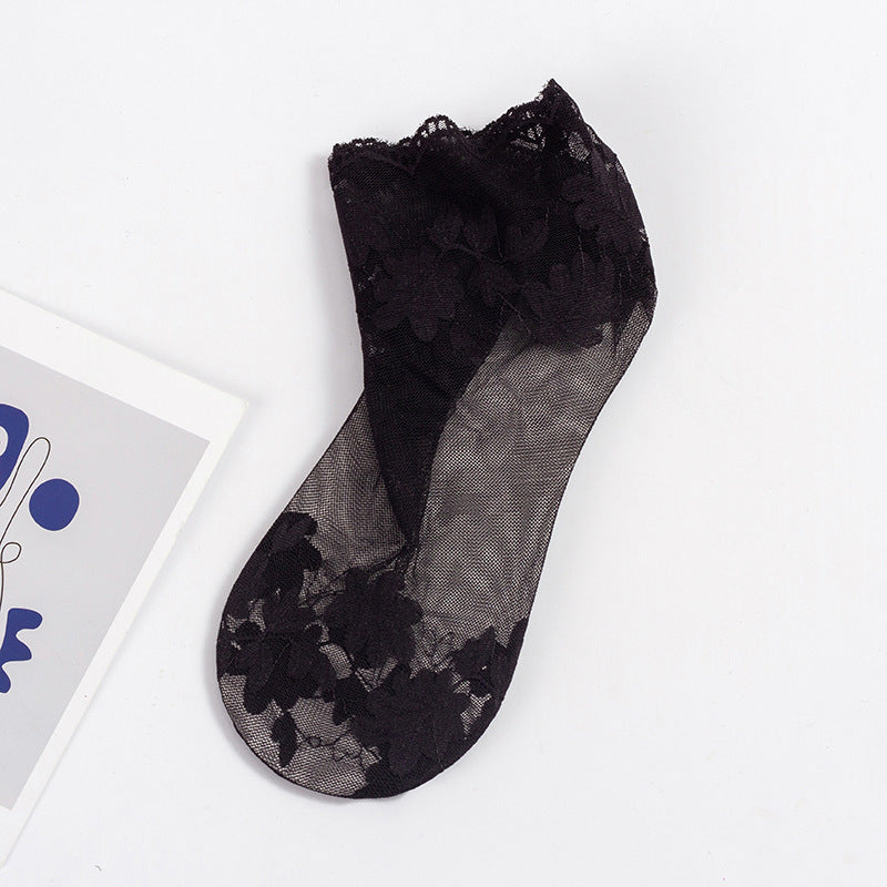 Women's Socks Thin Lace Lace Cotton Base