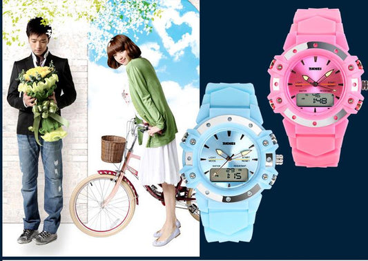 Hipster Double Display Electronic Watch Multifunctional Student Watch