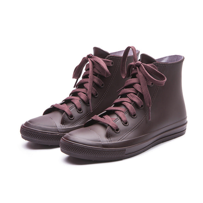 Women's Rain Korean Style Non-slip Water Boots Fashion Short Tube