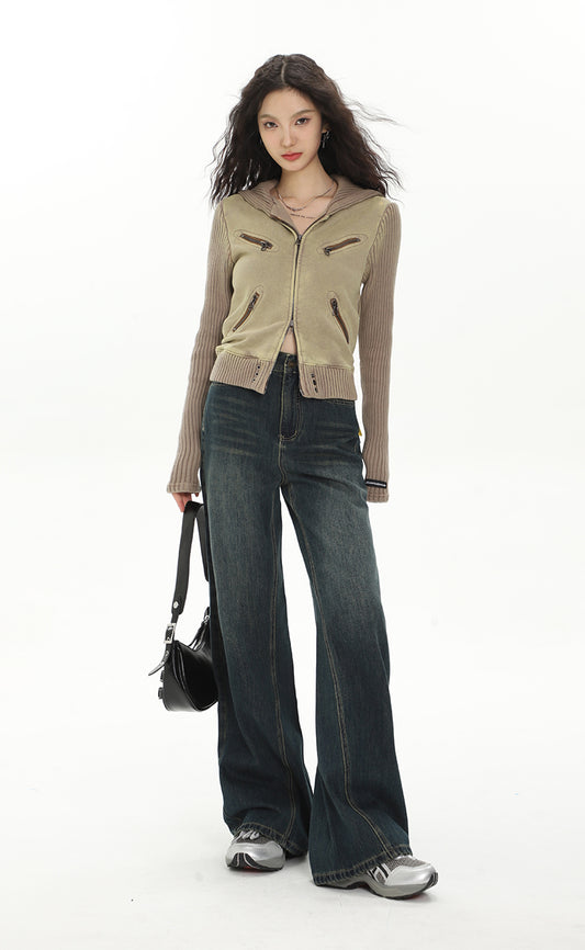 Women's American Retro High Street Loose Fitting Jeans